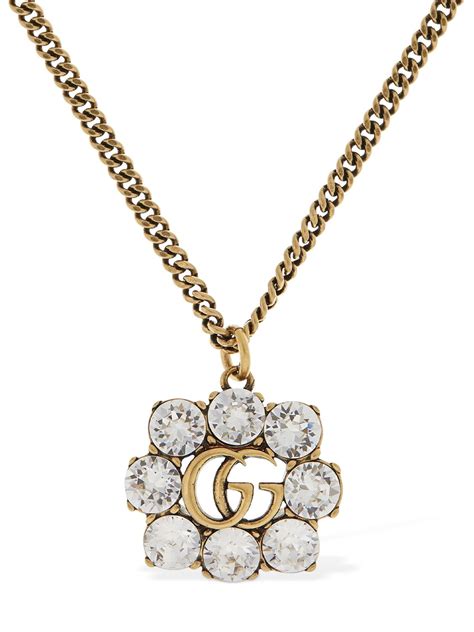 gucci gold gg necklace|Gucci gg marmont necklace.